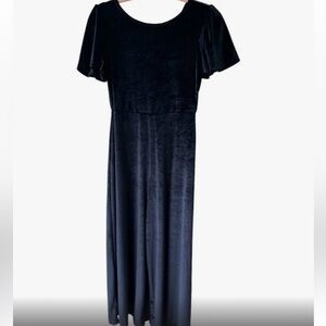 Nordstrom Girls Black Velvet Jumpsuit
